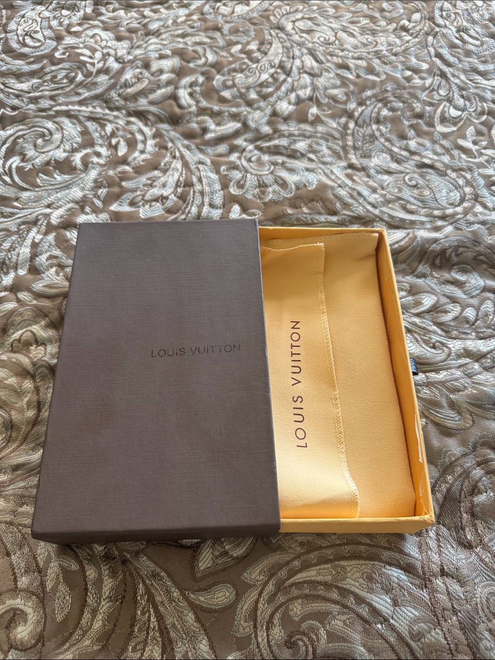 Louis Vuitton wallet box with duster